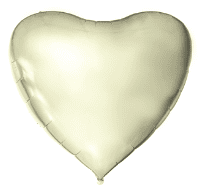 68" White Gold Heart