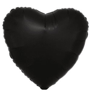 18" Black Satin Luxe Heart