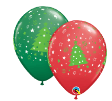 11" Christmas Tree Stars & Swirls