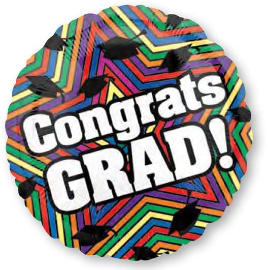 18" Graduation Multi Color Star