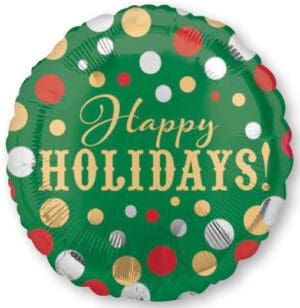 18" Holiday Polka Fun Dots Foil