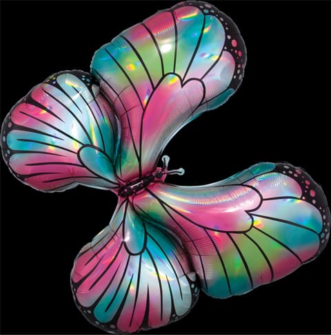 32" Iridsecent Multi Colored Butterfly