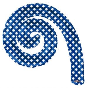 Kurly Spiral Blue Dots