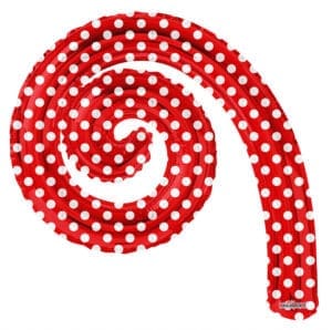 Kurly Spiral Red Dots