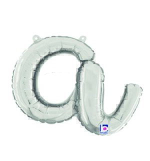 Silver Script Letter A