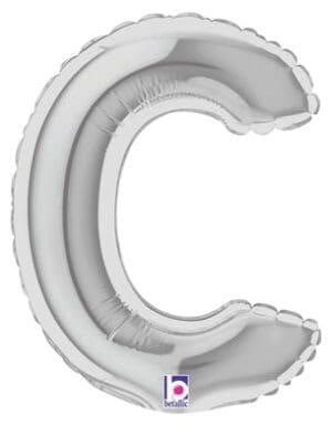 40" LETTER C SILVER FOIL BALLOON
