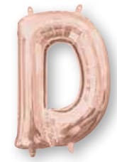 34" Rose Gold Letter D