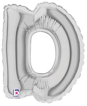 40" LETTER D SILVER FOIL BALLOON