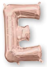 34" Rose Gold Letter E