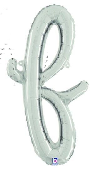 Silver Script Letter F