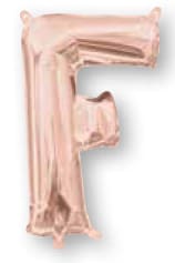 34" Rose Gold Letter F