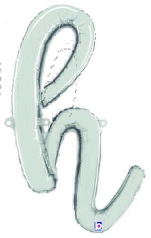 Silver Script Letter H
