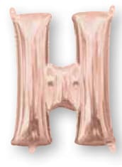 34" Rose Gold Letter H