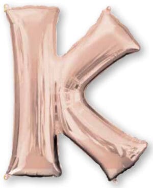 34" Rose Gold Letter K