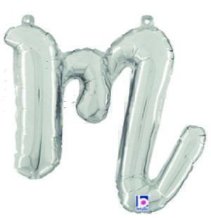 Silver Script Letter M
