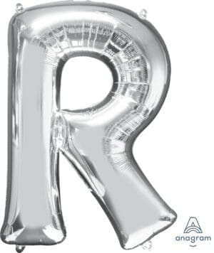 16" Silver Letter R