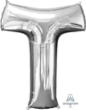 16" Silver Letter T
