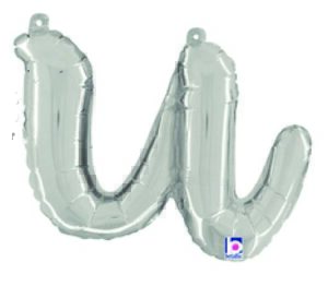 Silver Script Letter U