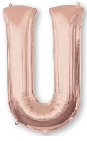 34" Rose Gold Letter U