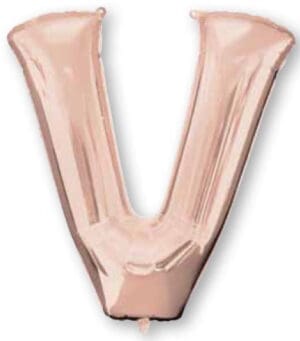 34" Rose Gold Letter V
