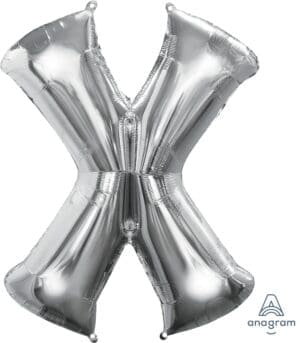 16" Silver Letter X
