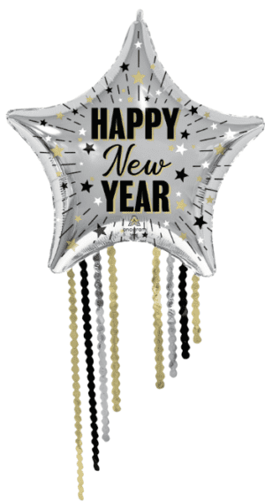 25" Elegrant New Year Celebration Star Fringe