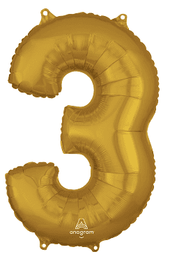 34" Gold Number 3