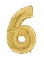 60" Number 6 Gold