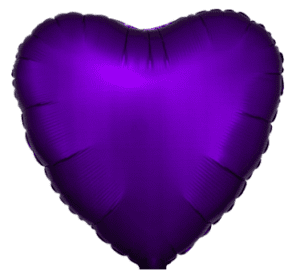 18" Purple Satin Luxe Heart