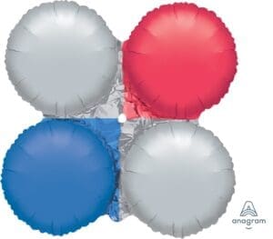 Large Red Silver Blue Magic Arch