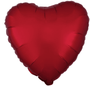 18" Sangria Satin Luxe Heart