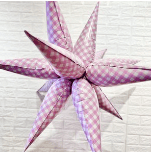 40" Pink Gingham Starburst