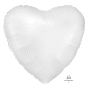 18" White Satin Luxe Heart