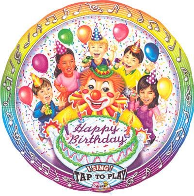 28" CLOWN & KIDS SINGING MYLAR