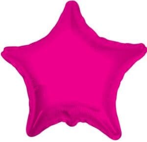 18" HOT PINK STAR FOIL BALLOON