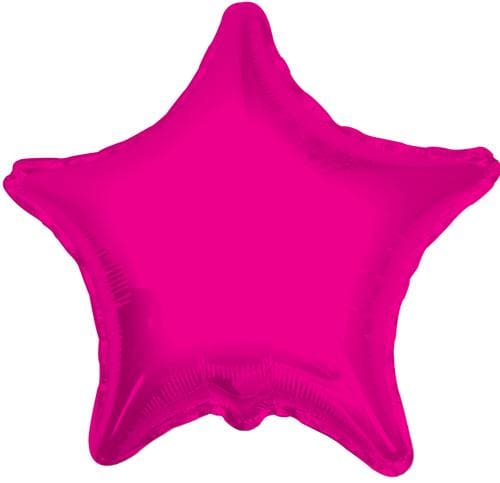 18" HOT PINK STAR FOIL BALLOON