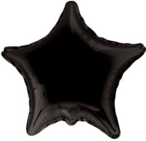 18" BLACK STAR FOIL BALLOON
