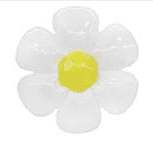 43" White Daisy Foil