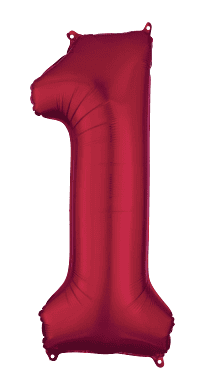 34" Red Number 1
