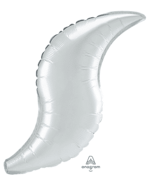 28" White Satin Curve