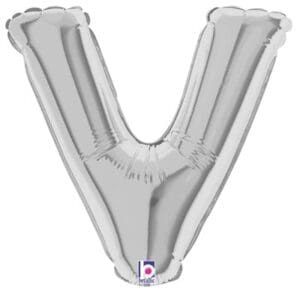 40" LETTER V SILVER FOIL BALLOON