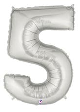 40" Silver Number 5