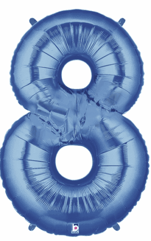 34" NUMBER 8 BLUE