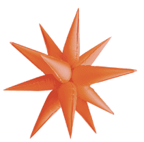 40" Neon Orange Starburst