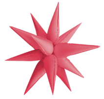 26" Neon Red Starburst