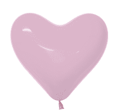 6" Bubble Gum Pink Heart
