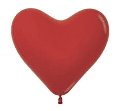 6" Red Hearts