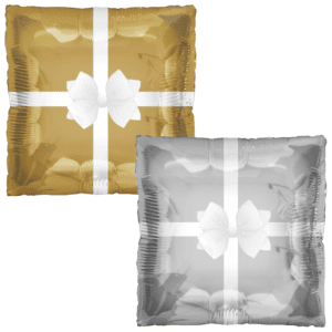 24" Squared Gold/ Silver Present