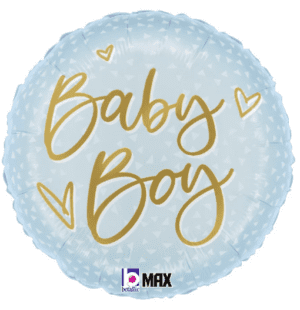 18" Satin Boy Gold Script