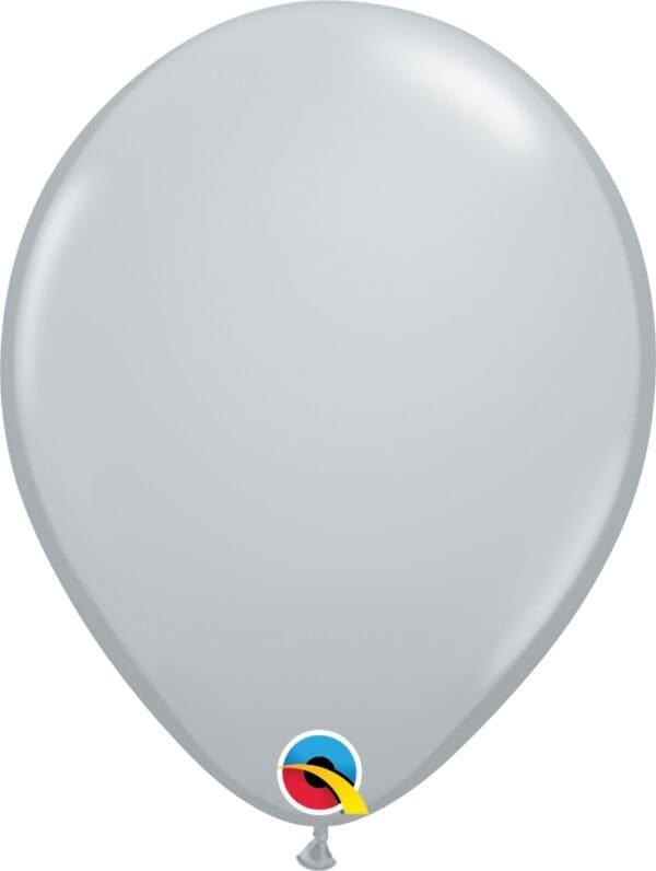 5 Gray Latex Balloons